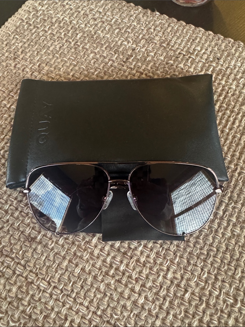 Quay High Key Extra-Lg Aviator Sunglasses